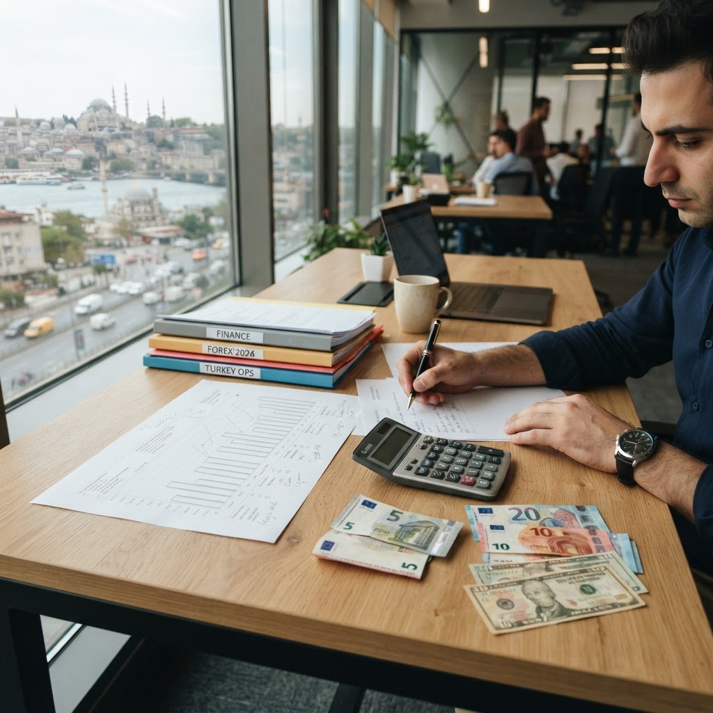 Şirketler için yerinde döviz hizmeti ve kurumsal planlama görseli